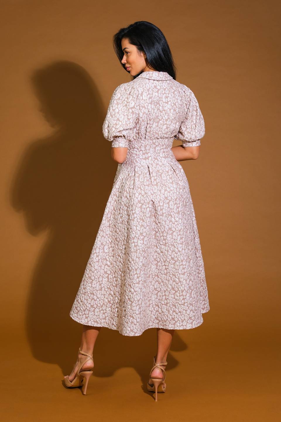 PERFECT VISION WOVEN MIDI DRESS Flying Tomato